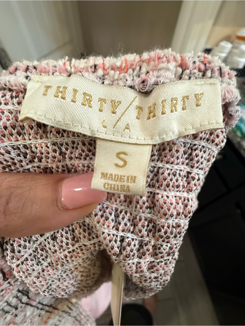 Thirty Thirty Pink Tweed Mini Skirt - Feminine High-Waist Mini - Picture 8 of 8